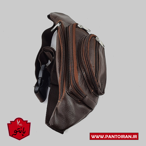 Men's leather waist bag | code 018